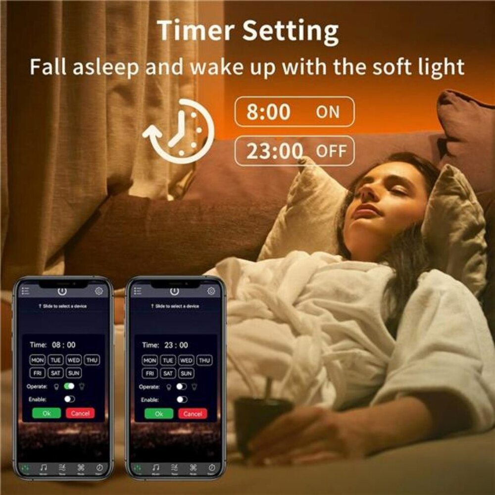 100ft RGB LED Strip Lights Music Sync Color Changing with App Remote Control - Picture 3 of 7